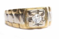 Lot 155 - DIAMOND SOLITAIRE RING the watch bracelet...