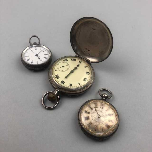 Lot 7 - A LOT OF THREE SILVER POCKET WATCHES