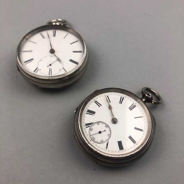 Lot 10 - A LOT OF TWO SILVER POCKET WATCHES
