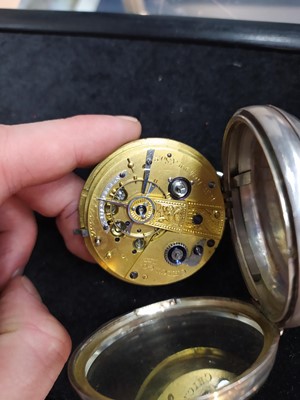 Lot 10 - A LOT OF TWO SILVER POCKET WATCHES