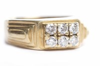Lot 159 - EIGHTEEN CARAT GOLD DIAMOND RING the...