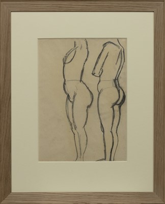 Lot 31 - TWO STANDING NUDES, A SKETCH BY JOHN DUNCAN FERGUSSON
