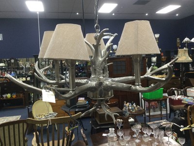 Lot 55A - A CONTEMPORARY STAINLESS STEEL CEILING LIGHT