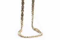 Lot 165 - EIGHTEEN CARAT GOLD NECKLACE with circular and...