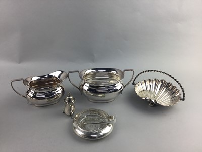Lot 67 - A SILVER PLATED PART TEA SERVICE AND OTHER SILVER PLATED WARE