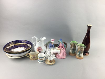 Lot 78 - A ROYAL DOULTON FIGURE GROUP OF AFTERNOON TEA AND OTHER CERAMICS