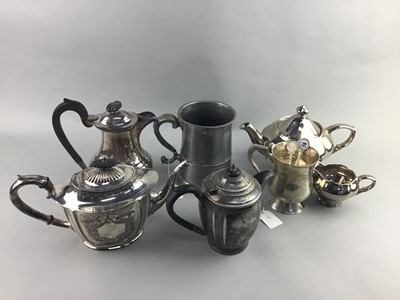 Lot 81 - A SILVER PLATED PART TEA SERVICE AND OTHER PLATED WARE