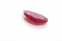 Lot 171 - UNMOUNTED PEAR SHAPED RUBY pinkish red in...