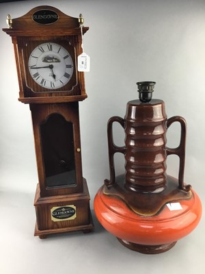 Lot 88 - A LARGE GERMAN POTTERY TABLE LAMP, WHISKY DISPLAY CASE AND A VIDEO CAMERA