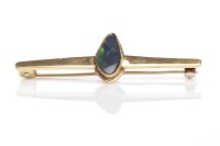 Lot 175 - HIGH CARAT GOLD OPAL BROOCH set centrally with...