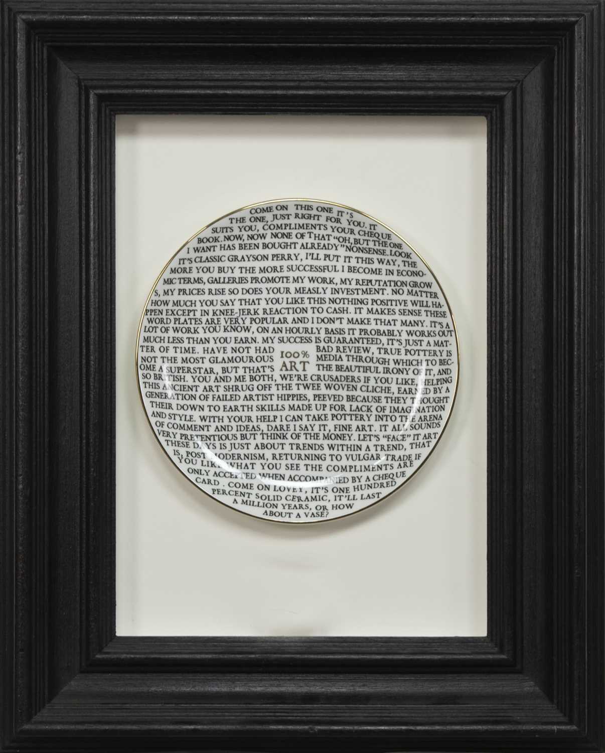 Lot 675 - 100% ART PLATE 2020 BY GRAYSON PERRY