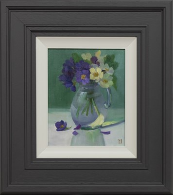 Lot 699 - PURPLE REFLECTIONS, AN OIL BY ZHANNA PECHUGINA