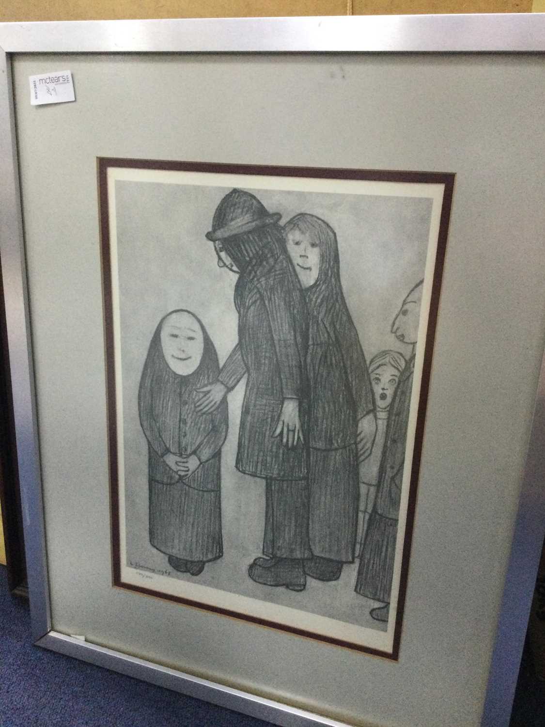 Lot 89 - A LIMITED EDITION PRINT AFTER L.S. LOWRY, ALONG WITH STURGEON, FLINT AND MCINTOSH PATRICK PRINTS