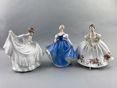 Lot 117 - A ROYAL DOULTON FIGURE OF 'SAMANTHA' AND SIX OTHERS