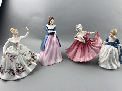 Lot 117 - A ROYAL DOULTON FIGURE OF 'SAMANTHA' AND SIX OTHERS