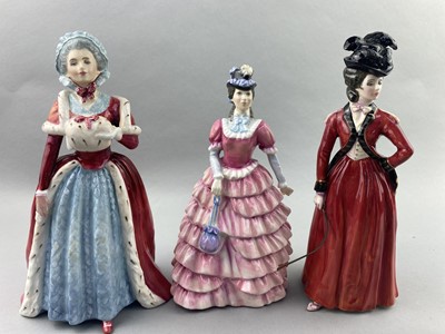 Lot 93 - A ROYAL DOULTON FIGURE OF 'COUNTESS SPENCER' AND FIVE OTHERS