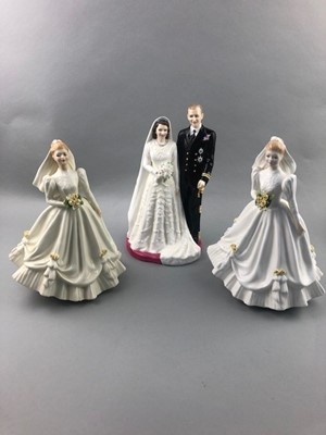 Lot 99 - A ROYAL DOULTON FIGURE OF 'QUEEN VICTORIA AND PRINCE ALBERT' AND FIVE OTHERS