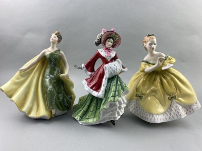 Lot 119 - A ROYAL DOULTON FIGURE OF 'ALEXANDRA' AND FIVE OTHERS