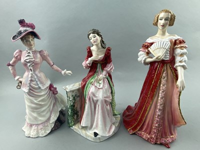 Lot 160 - A ROYAL DOULTON FIGURE OF 'PRINCESS ELIZABETH' AND FIVE OTHERS