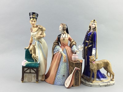 Lot 177 - A ROYAL DOULTON FIGURE OF 'LADY JANE GREY' AND SIX OTHERS