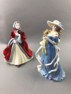 Lot 205 - A ROYAL DOULTON FIGURE OF 'RACHEL' AND FIVE OTHERS