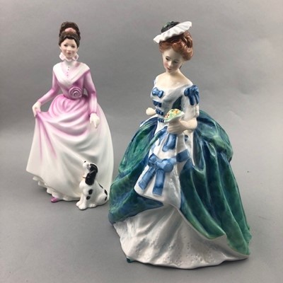 Lot 210 - A ROYAL DOULTON FIGURE OF 'LINDA' AND FIVE OTHERS