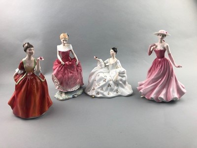 Lot 210 - A ROYAL DOULTON FIGURE OF 'LINDA' AND FIVE OTHERS