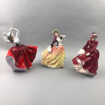 Lot 225 - A ROYAL DOULTON FIGURE OF 'ALICE' AND FIVE OTHERS
