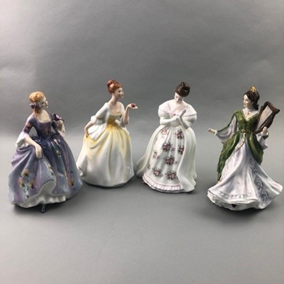 Lot 230 - A ROYAL DOULTON FIGURE OF 'IRELAND' AND SEVEN OTHERS