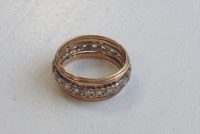 Lot 186 - DIAMOND ETERNITY RING set in gold and silver