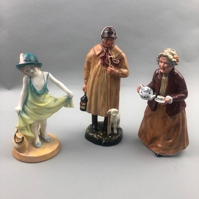Lot 250 - A ROYAL DOULTON FIGURE OF 'THE SPORTING HERITAGE WIMBELDON' AND SIX OTHERS
