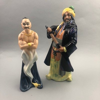 Lot 270 - A ROYAL DOULTON FIGURE OF 'BLUE BEARD' AND THREE OTHERS