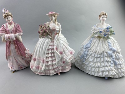 Lot 273 - A COALPORT FIGURE OF 'DAME ALISIA MARKOVA' AND SIX OTHERS