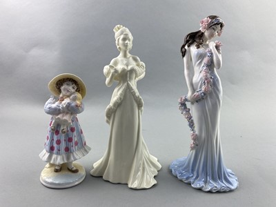 Lot 288 - A COALPORT FIGURE OF 'RAGGETY ANNE' AND FOUR OTHERS