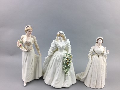 Lot 293 - A COALPORT FIGURE OF 'DIANA' AND SEVEN OTHERS