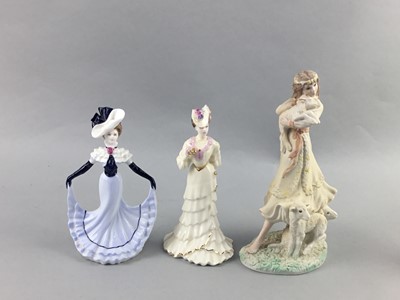 Lot 303 - A COALPORT FIGURE OF 'THE SHEPHERDESS' AND TEN OTHERS