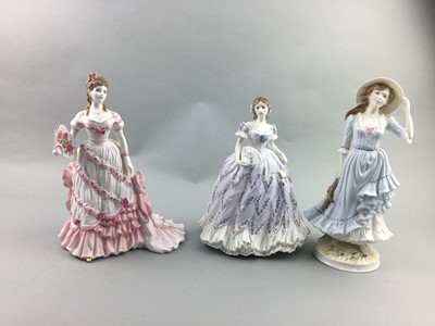 Lot 318 - A ROYAL WORCESTER FIGURE OF 'SPRING' AND SEVEN OTHERS