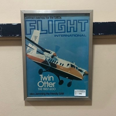 Lot 106 - AN CONTRACT OVERHAUL 1980s FLIGHT INTERNATIONAL - TWIN OTTER THE FIRST 600 POSTER