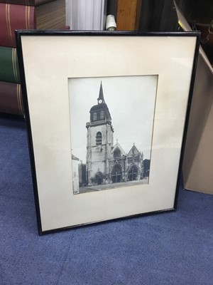 Lot 124 - A LOT OF THREE FRAMED PHOTOGRAPHS OF SAINT VULFRAN'S COLLEGIATE CHURCH IN ABBEVILE