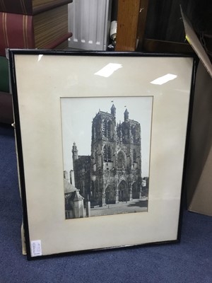 Lot 124 - A LOT OF THREE FRAMED PHOTOGRAPHS OF SAINT VULFRAN'S COLLEGIATE CHURCH IN ABBEVILE