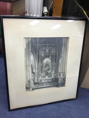 Lot 124 - A LOT OF THREE FRAMED PHOTOGRAPHS OF SAINT VULFRAN'S COLLEGIATE CHURCH IN ABBEVILE