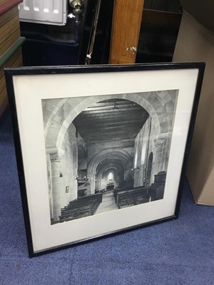 Lot 124 - A LOT OF THREE FRAMED PHOTOGRAPHS OF SAINT VULFRAN'S COLLEGIATE CHURCH IN ABBEVILE