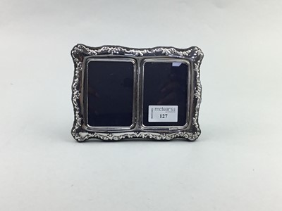 Lot 127 - A SILVER DOUBLE PHOTOGRAPH FRAME