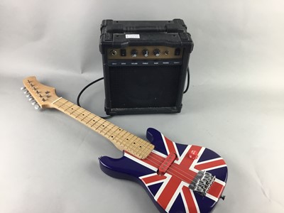 Lot 183 - A CHILDS' ELECTRIC GUITAR WITH AMPLIFIER