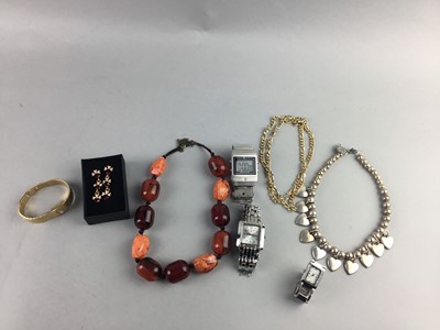 Lot 144 - A LOT OF COSTUME JEWELLERY AND WATCHES
