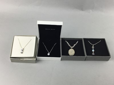 Lot 175 - A LOT OF VARIOUS SILVER AND OTHER NECKLETS