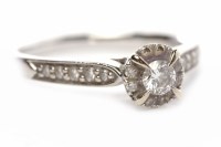 Lot 200 - DIAMOND SOLITAIRE RING the brilliant cut...