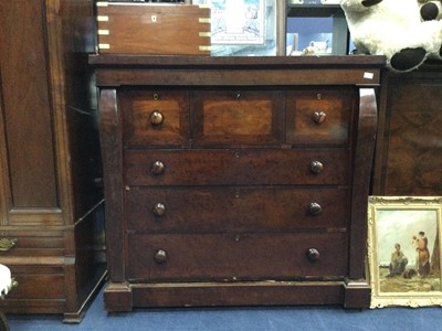 Lot 305 - A VICTORIAN MAHOGANY COLUMN CHEST OF DRAWERS