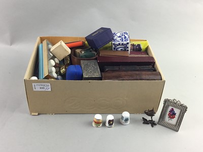 Lot 333 - A LOT OF PLAYING CARDS, THIMBLES AND SOUVENIR SPOONS