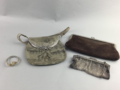 Lot 334 - A LOT OF THREE LADIES PURSES, VARIOUS KNIVES, BADGES AND WATCHE